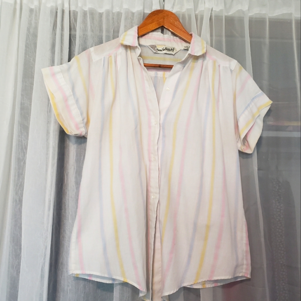 Vintage pastel Diane Von Furstenberg button up